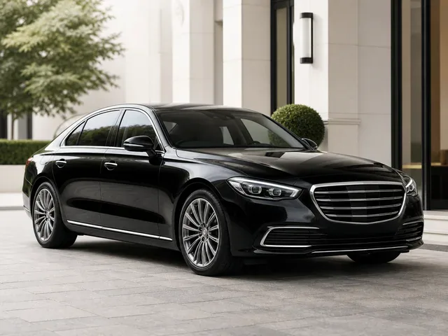 Black executive sedan for private car service